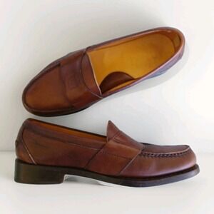 Polo Ralph Lauren Men's Brown Leather Penny Loafer Shoes Size 9D